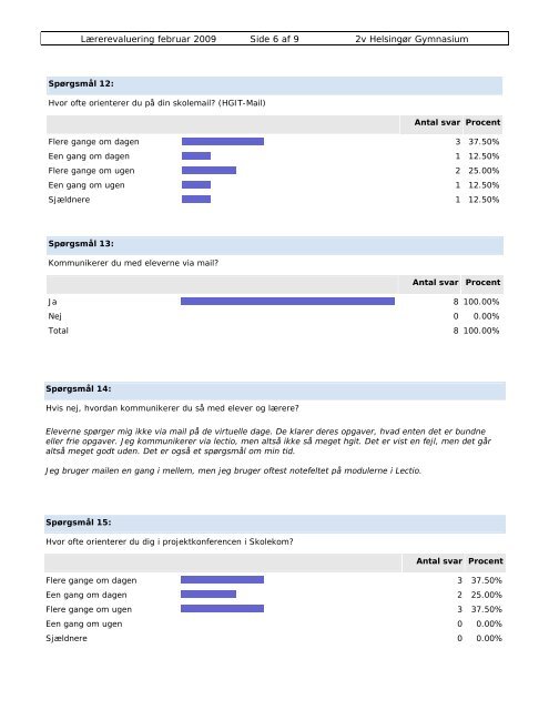 Evaluering af virtuel undervisning i 1v den 30 - IT-klasse