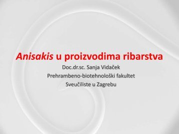 Anisakis u proizvodima ribarstva