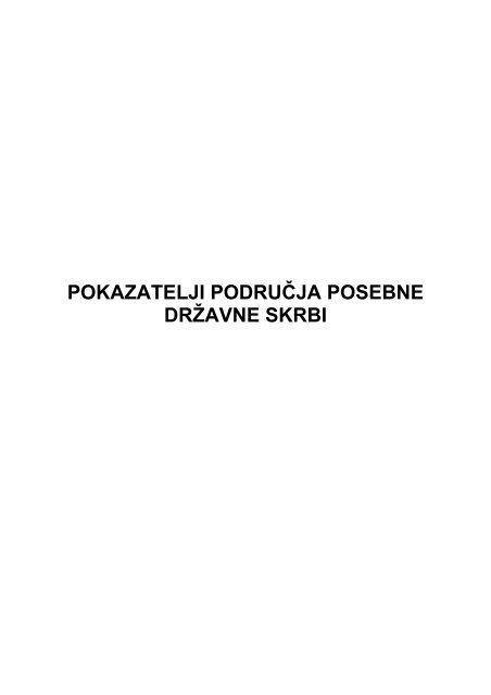 Pregled razvojnih pokazatelja podruÄja posebne drÅ¾avne skrbi