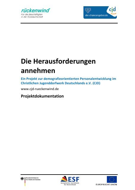 Projektdokumentation - ESF-Programm "rückenwind"