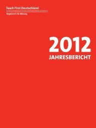 JAHRESBERICHT - Teach First Deutschland