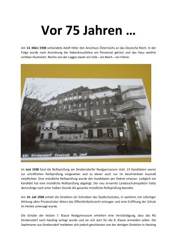 Vor 75 Jahren … - De La Salle Hauptschule