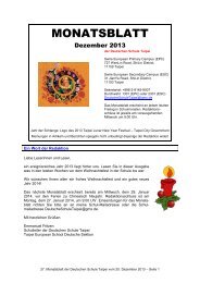 Monatsblatt # 27 - Dezember 2013 - Deutsche Schule Taipei
