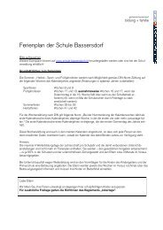 Ferienplan 2013 bis 2016 - Bassersdorf