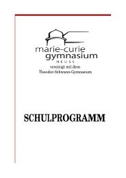 SCHULPROGRAMM - Marie-Curie-Gymnasium Neuss