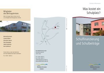 Was kostet ein Schulplatz? - Freie Waldorfschule Aalen e.V.