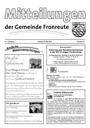 Mitteilungsblatt vom 24.05.2013 - Fronreute