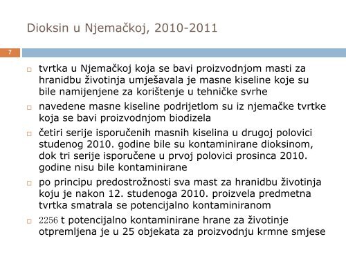 Alati nadleÅ¾nog tijela za postupanje u sluÄaju utvrÄivanja dioksina u ...