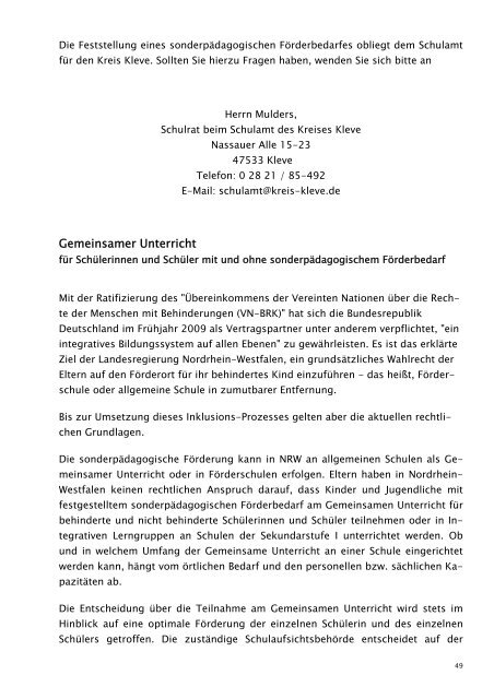 Broschüre Schulen in Geldern - Stadt Geldern