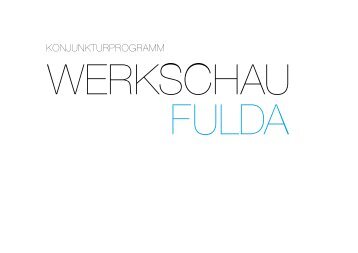 Ausstellungskatalog - Konjunkturprogramm - Werkschau ... - in Fulda