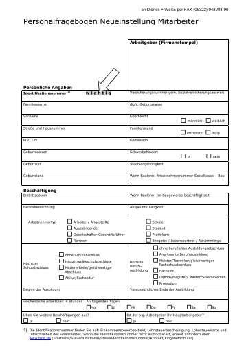 Neueinstellung Mitarbeiter - Steuerberater Dienes + Weiss