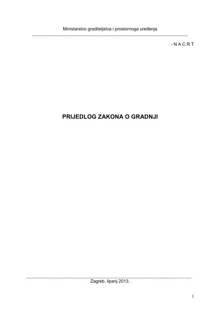 Zakon o gradnji - nacrt s obrazloÅ¾enjem - Hrvatska gospodarska ...