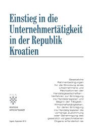 Einstieg in die Unternehmertätigkeit in der Republik Kroatien