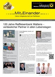 Mit.Einander RB Wattens, Ausgabe 01/2013 - Tirol
