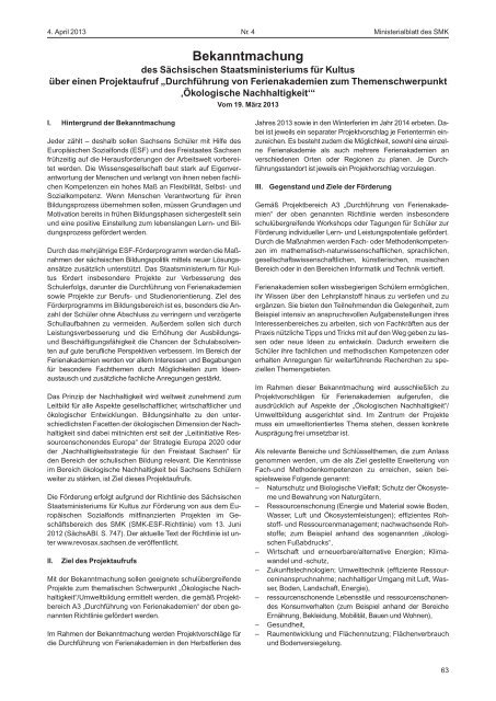 Ministerialblatt des Sächsischen Staatsministeriums für Kultus 4/2013