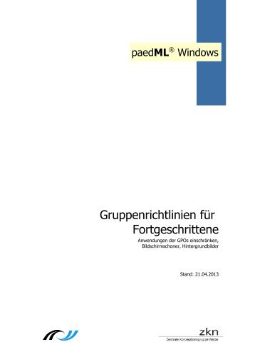 Gruppenrichtlinien für Fortgeschrittene