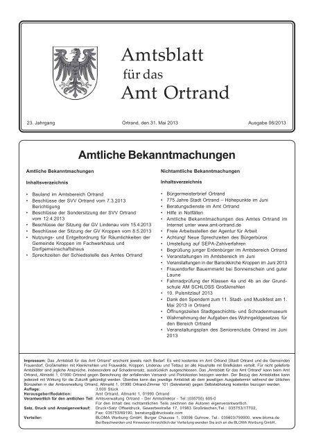 Amtsblatt Ortrand_Juni 2013_korrektur_9pt.p65 - Amt Ortrand