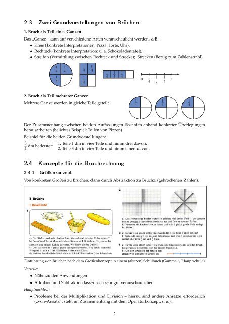 Gebrochene Zahlen: Didaktik der Bruchrechnung - Mathematik und ...