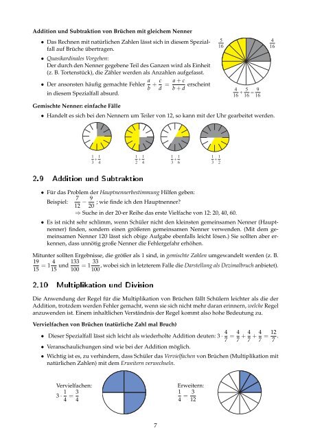 Gebrochene Zahlen: Didaktik der Bruchrechnung - Mathematik und ...