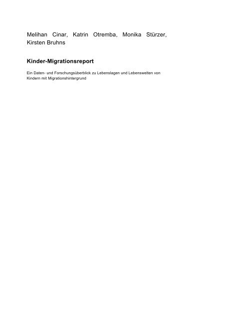 Kinder-Migrationsreport - Deutsches Jugendinstitut e.V.