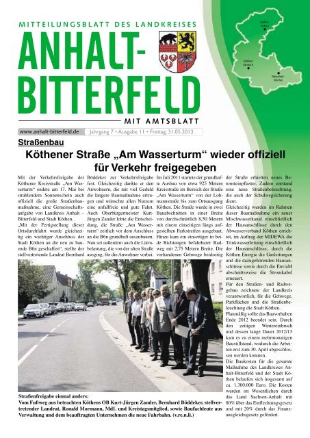 Ausgabe 11 Vom 31 Mai 2013 Landkreis Anhalt Bitterfeld