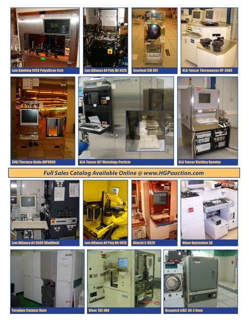 Semiconductor Fabrication Equipment - Liquidation Auction ...