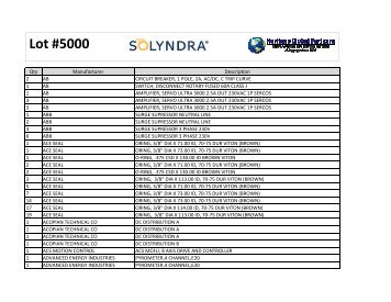 Solyndra Lot #5000.xlsx - Liquidation Auction - Equipment Auctions ...