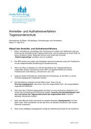 Anmelde- und Aufnahmeverfahren ... - Kinderheim Brugg