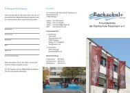 Flyer Bachschule - Bachschule Feuerbach