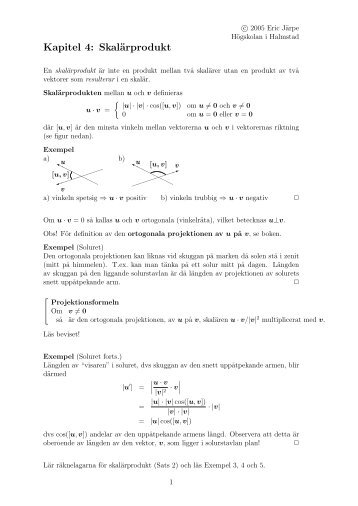 Kapitel 4: SkalÃ¤rprodukt - HÃ¶gskolan i Halmstad