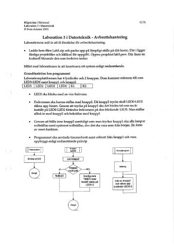 Laboration 3 i Datorteknik - Avbrottshantering - HÃ¶gskolan i Halmstad