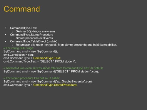 Stored procedure i ASP.NET