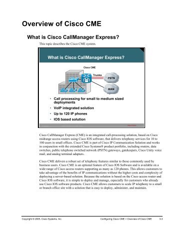 Overview of Cisco CME
