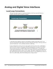 Analog and Digital Voice Interfaces Local-Loop Connections