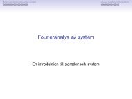 Fourieranalys av system