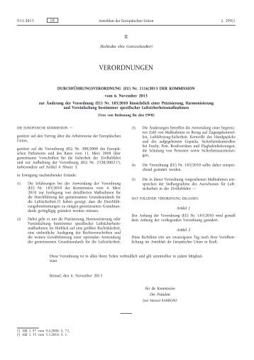 Durchführungsverordnung (EU) Nr. 1116/2013 der ... - EUR-Lex