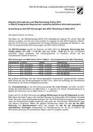 EDV-Schulungen zum MFA-Online 2014 iBalis - Amt für Ernährung ...