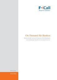 Whitepaper “On Demand-Services” - F-Call AG