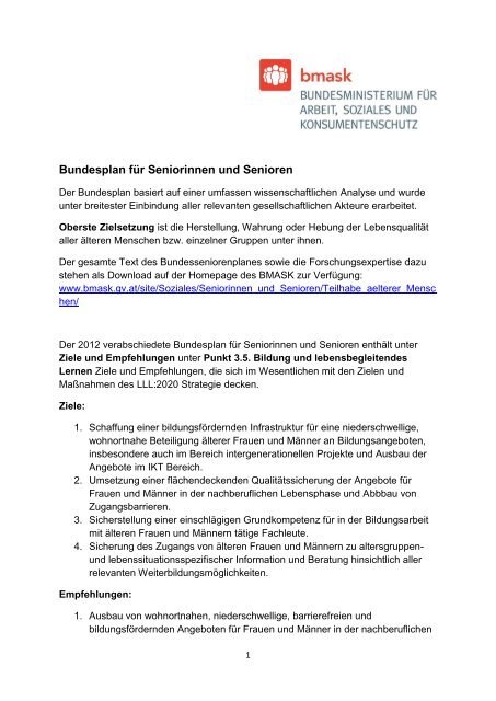 Bildung - Querverbindungen Seniorenplan (PDF, 254 KB )