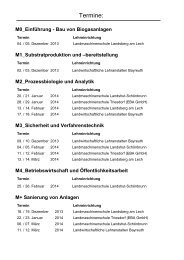 Termine: - Biogas Forum Bayern