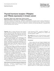 Thyroid hormone receptor (TR) - Histology and Histopathology