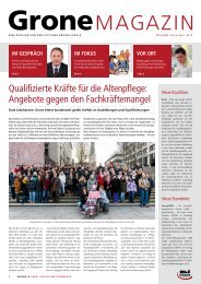 Qualifizierte Kräfte für die Altenpflege - Stiftung Grone-Schule