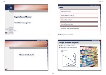 Lagerbestandsanalyse von NYM-J 3X1,5 - Lehrstuhl für ...