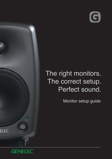 Get the most from your monitors with this Genelec Monitor setu - HHb