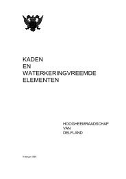 Nota kaden en waterkeringvreemde elementen - Delfland