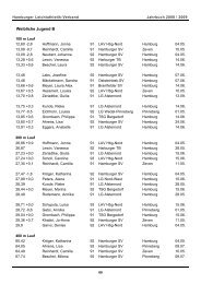 Weibliche Jugend B - Hamburger Leichtathletik-Verband