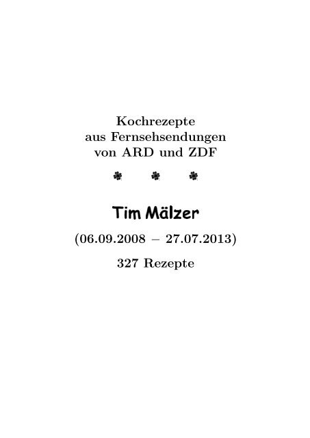 Tim Mälzer - Hhollatz.de