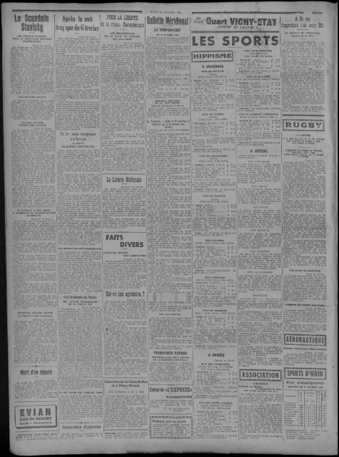 15 février 1934 - Presse régionale