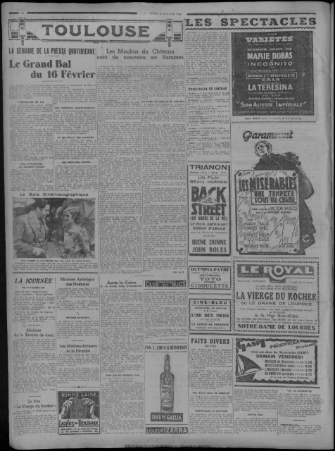 15 février 1934 - Presse régionale