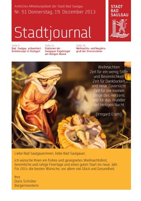 Stadtjournal Ausgabe 51/2013 - Stadt Bad Saulgau